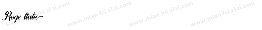 Roge ltalic字体转换